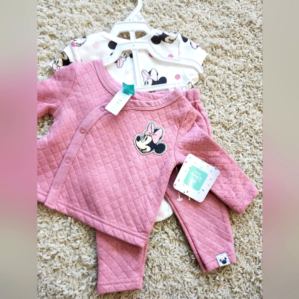 Baby Disney Minnie Mouse 3 pieces set  new